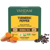1 - VAHDAM Turmeric Pepper Herbal Tea, Natural 15 Piece(s)/Pack