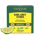 1 - VAHDAM Earl Grey Citrus Green Tea,  15 Piece(s)/Pack  Natural 