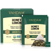 3 - VAHDAM Honey Lemon Green Tea,  15 Piece(s)/Pack  Natural 