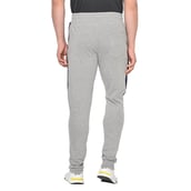 4 - Fitinc Striped Slim Fit Cotton Trackpant for Men, Grey Large