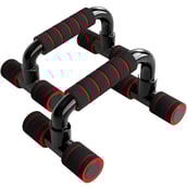 Strauss Moto Push Up Bar,  Pair (Black/Red)  Free Size 