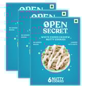 1 - Open Secret Nutty Cookies,  6 Cookie(s)/Pack  White Choco Cashew Pack of 3 