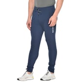 2 - Fitinc Dobby Solid Track Pants,  Navy Blue  Large 