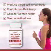 2 - HerbalLeaf Chelated Iron + Vitamin C +, 150 veggie capsule(s) Unflavoured