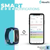 3 - MevoFit Run Fitness Band, Blue
