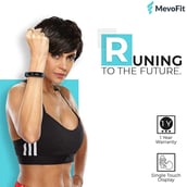 2 - MevoFit Slim HR Fitness Band, Black