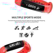 3 - MevoFit Slim HR Fitness Band, Red