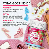 2 - Plix Healthier Hair, 60 gummies Strawberry