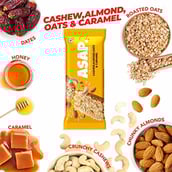 4 - ASAP Healthy Granola Bars,  6 bar(s)  Dark Choco Almond, Fruits & White Choco, Cashew Caramel, Pack of 6 