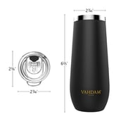 3 - VAHDAM Caper Stainless Steel Tumbler,  Black  270 ml 