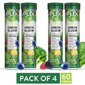 1 - Plix Life Green Elixir Wholefood Multivitamin,  15 tablet(s)  Lemon (Pack of 4) 