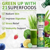 7 - Plix Life Green Elixir Wholefood Multivitamin,  15 tablet(s)  Lemon (Pack of 4) 