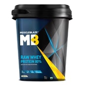 1 - MuscleBlaze Raw Whey Protein  OP,  8.8 lb  Unflavoured 