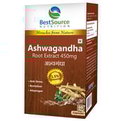 BestSource Nutrition Ashwagandha Root Extract (450mg),  60 capsules 