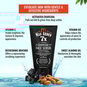 5 - Man Arden 7X Activated Charcoal Face Scrub,  100 ml  Infused with Vitamin C & Menthol 