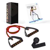 1 - Boldfit Resistance Tube with Foam Handles,  Red  Free Size 