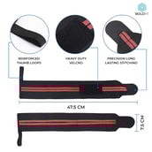 2 - Boldfit Wrist Band,  Black  Free Size 