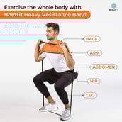 3 - Boldfit Resistance Band,  Purple  30-40 kg, Heavy 