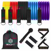 1 - Boldfit Resistance Band Set of 5,  Multicolor  Free Size 