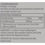 supplement - Myprotein L-Carnitine Amino Acid,  90 tablet(s)  Unflavoured 