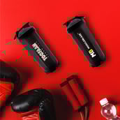 MuscleBlaze Toofan Shaker, Black Transparent 650 ml