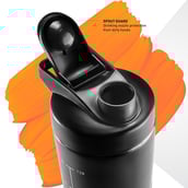 4 - MuscleBlaze Steel Pro Shaker,  Black  750 ml