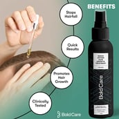 10 - Bold Care Minoxidil Topical Solution USP 5% Hair Serum 60 ml & Biotin Combo,  60 tablet(s)  Hair Growth 