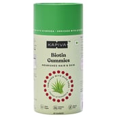 1 - Kapiva Biotin Gummies (Nourishes Hair and Skin), 60 gummies Unflavoured