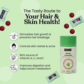 6 - Kapiva Biotin Gummies (Nourishes Hair and Skin), 60 gummies Unflavoured