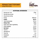 supplement - RiteBite Max Protein Active Bar (20g Protein), 12 Piece(s)/Pack Peanut Butter