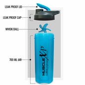 2 - MuscleXP Fit XP Blender Gym Shaker,  Blue  700 ml 