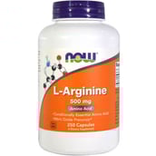 Now L-Arginine (500 mg),  250 capsules 