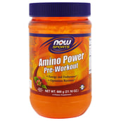 Now Amino Power Pre-Workout,  1.32 lb  Natural Raspberry 