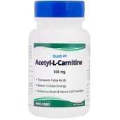 Healthvit Acetyl-L-Carnitine (500 mg),  60 capsules  Unflavoured 
