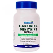 Healthvit L-Arginine-Ornithine (2000 mg),  60 capsules 