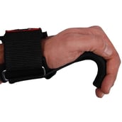 KOBO Gym Straps Hook Bar With Padded Wrist Support (WTA-01),  Black  Free Size 