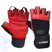 KOBO Gym Gloves (WTG-02), Red & Black Medium