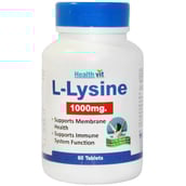 Healthvit L-Lysine (1000 mg),  60 tablet(s)  60 Servings  Unflavoured 