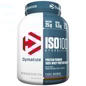 Dymatize ISO100 Whey Protein Isolate,  3 lb  Fudge Brownie 