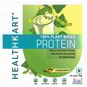 HealthKart 100% Plant Based Protein, 1 kg Cardamom(Highlight)