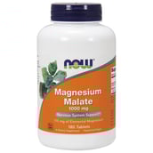 Now Magnesium Malate (1000mg),  Unflavoured  180 tablet(s) 