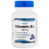 Healthvit Vitamin B12 (2000 mcg),  60 tablet(s)  Unflavoured 
