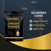 5 - Nakpro Gold Weight Gainer,  2.2 lb  Chocolate Cream (Pack of 3) 