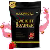 1 - Nakpro Gold Weight Gainer,  2.2 lb  Strawberry (Pack of 2) 