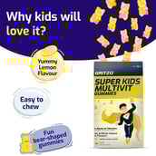 3 - Gritzo Super Kids Multivitamin Gummies,  60 gummies  Natural Lemon