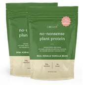 1 - Cosmix No-Nonsense Plant Protein,  1.1 lb  Real Kerala Vanilla Bean (Pack of 2) 