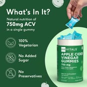 1 - HealthKart HK Vitals ACV (750mg),  60 gummies  Apple