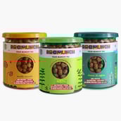 1 - Promunch Roasted Soya Snack,  Noodle Masala, Tangy Pudina Jain Snack, Cheese & Onion Combo  150 g 