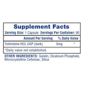 2 - Hi Tech Pharmaceuticals Yohimbine HCL,  90 capsules  Unflavoured 