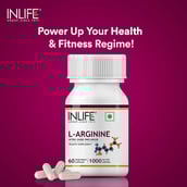 6 - INLIFE L-Arginine 1000 mg,  60 veggie capsule(s) 